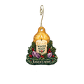 The Raven's Wing Magical Co-op — Christmas custom wood ornament OC2822, photographic gold spiral hook