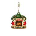 Gordon's Furniture — Christmas custom wood ornament OC2825, photographic gold spiral hook