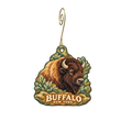 Buffalo Design & Printing — Local inspiration custom wood ornament OC2829, photographic gold spiral hook