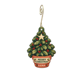 Luna Gifts & Botanicals — Christmas custom wood ornament OC2843, photographic gold spiral hook