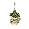Attic & Eaves — Christmas custom wood ornament OC2852, photographic gold spiral hook