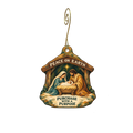 Purchase With a Purpose — Christmas custom wood ornament OC2864, photographic gold spiral hook
