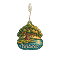 Purchase With a Purpose — Local inspiration custom wood ornament OC2865, photographic gold spiral hook