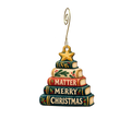 Shop at MATTER — Christmas custom wood ornament OC2885, photographic gold spiral hook