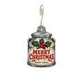 Rocky Creek Maze — Christmas custom wood ornament OC2894, photographic gold spiral hook