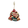 Souq Limited Boutique — Christmas custom wood ornament OC2897, photographic gold spiral hook