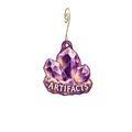 Artifacts — Store identity custom wood ornament OC2899, photographic gold spiral hook