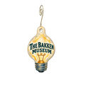 The Bakken Museum — Store identity custom wood ornament OC2902, photographic gold spiral hook