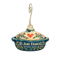St. Jane Frances Church — Local inspiration custom wood ornament OC2907, photographic gold spiral hook