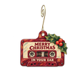 In Your Ear Music Emporium — Christmas custom wood ornament OC2918, photographic gold spiral hook