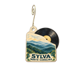 In Your Ear Music Emporium — Local inspiration custom wood ornament OC2919, photographic gold spiral hook
