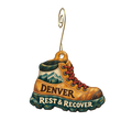 Recovery Lounge & Spa — Local inspiration custom wood ornament OC2922, photographic gold spiral hook