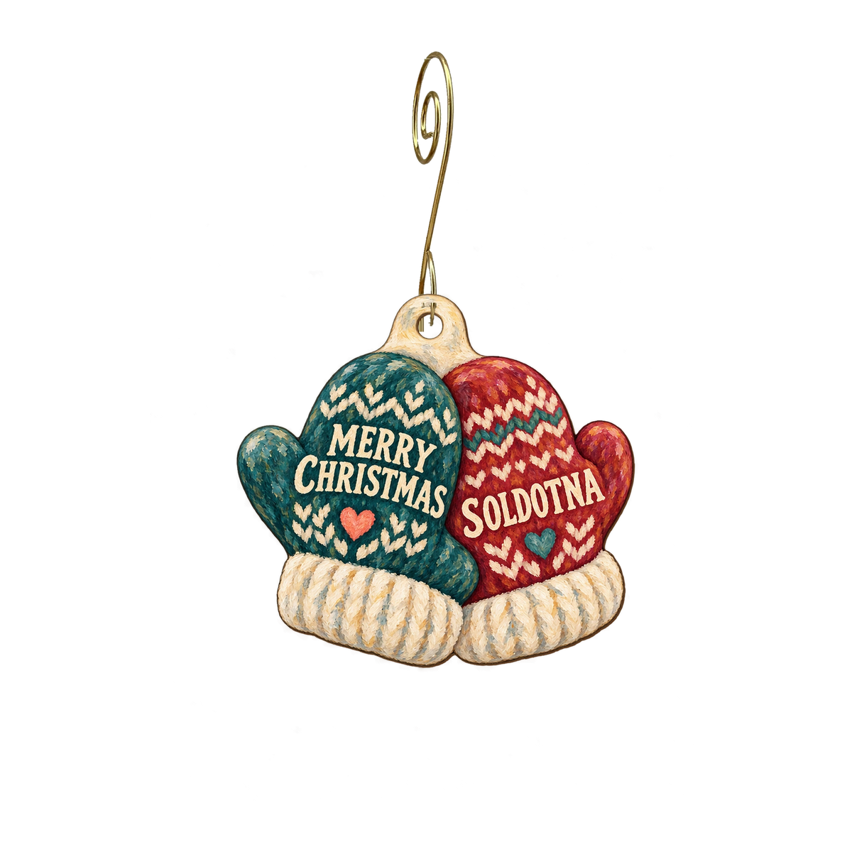 Soldotna Professional Pharmacy — Christmas custom wood ornament OC2927, photographic gold spiral hook