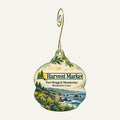 Harvest Market Logo custom wood ornament OC293 hanging on hook