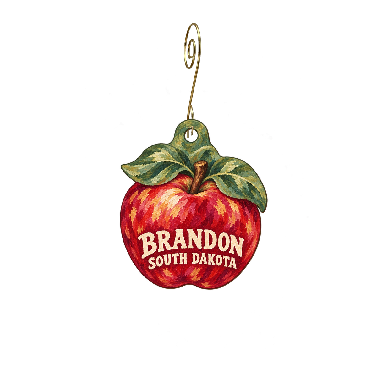 Wilde Prairie Winery — Local inspiration custom wood ornament OC2940, photographic gold spiral hook