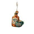 Walk In Liquor — Store identity custom wood ornament OC2941, photographic gold spiral hook