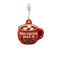 Walk In Liquor — Christmas custom wood ornament OC2942, photographic gold spiral hook