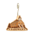 Old Rock Church Architectural Cutout ornament, mountain-free design 1, OC2947