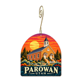 Old Rock Church mountain-free ornament design 13, OC2959, gold hanging hook
