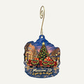 Moscow Food Co-op Christmas custom wood ornament OC297 hanging on hook