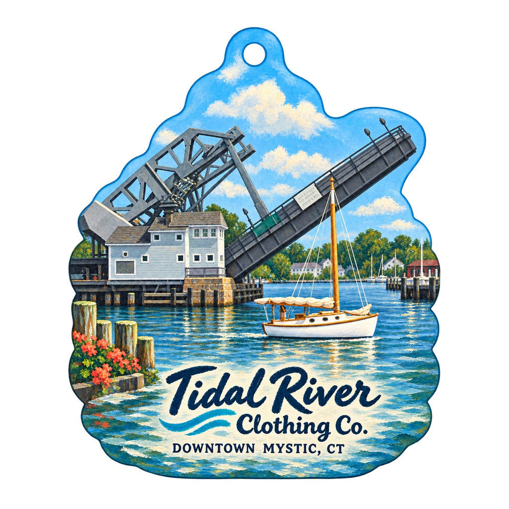 Tidal River Clothing Co. Logo custom wood ornament OC308 on white