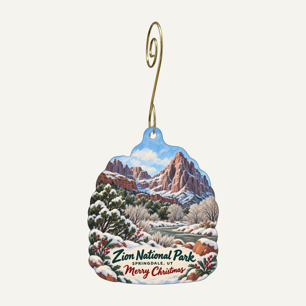 Bumbleberry Gift Shop and Bakery Christmas custom wood ornament OC312 hanging on hook