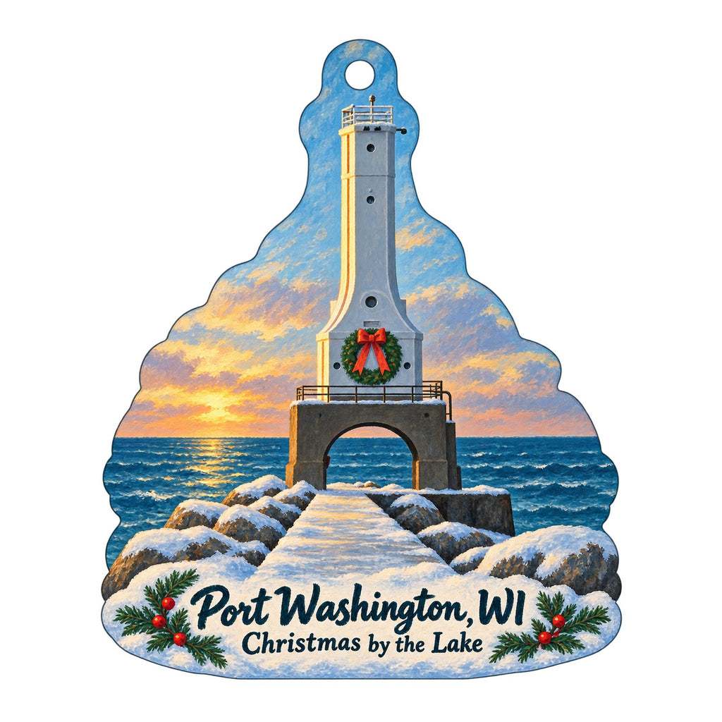 Lakeside Music & Naturals Christmas custom wood ornament OC318 on white
