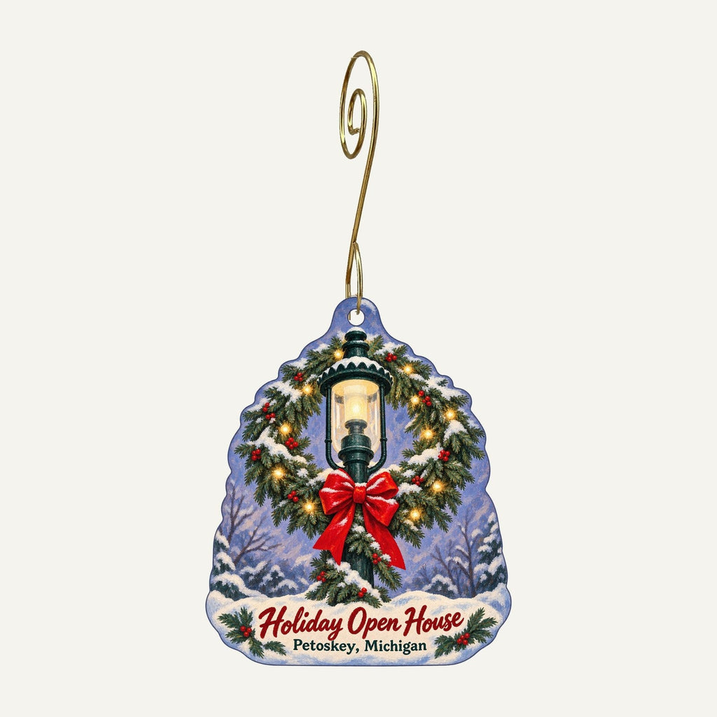NorthGoods Christmas custom wood ornament OC321 hanging on hook