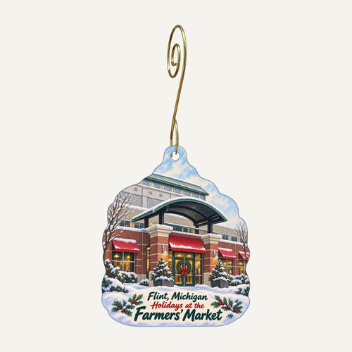 A Bit of Earth Christmas custom wood ornament OC324 hanging on hook