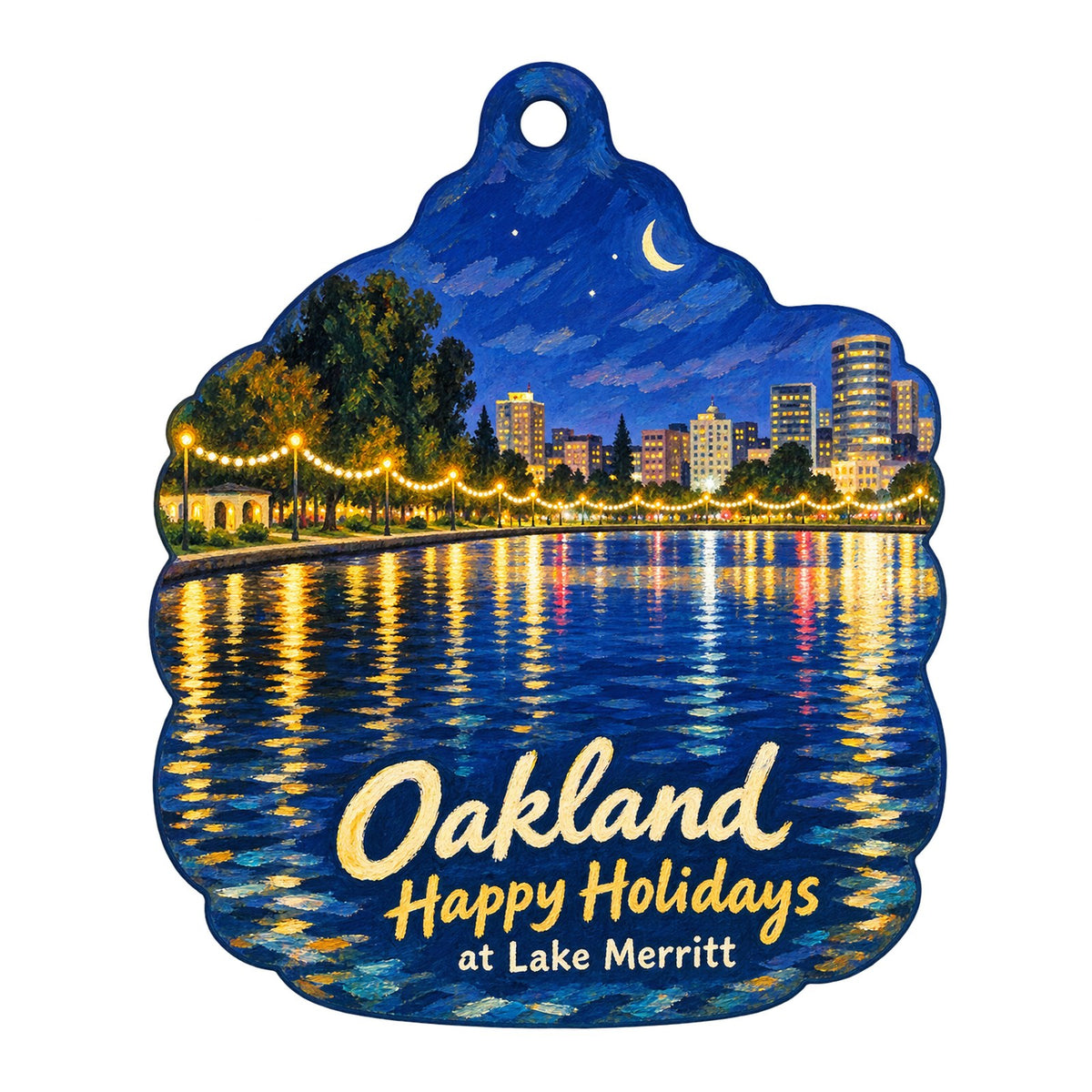 OMCA Store Christmas custom wood ornament OC327 on white
