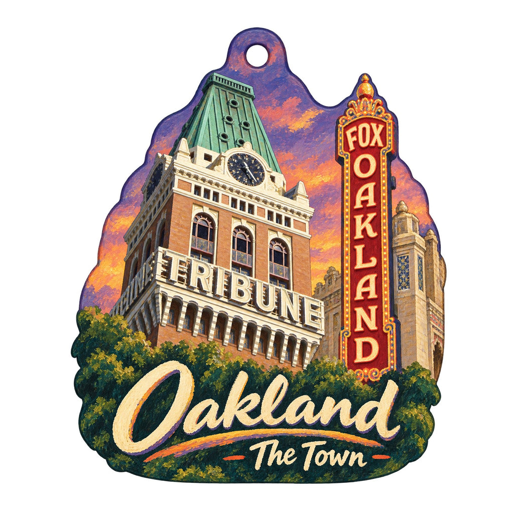 OMCA Store Town Icon custom wood ornament OC328 on white