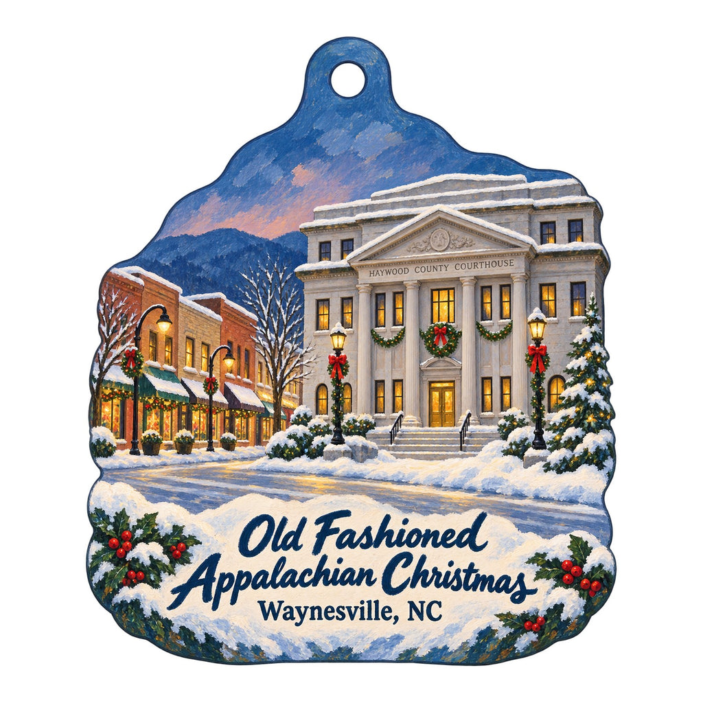 Charmed Boutique Christmas custom wood ornament OC330 on white
