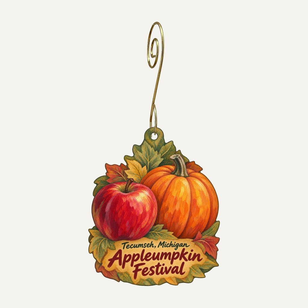 Antiques & Vintage on the Boulevard Town Icon custom wood ornament OC337 hanging on hook