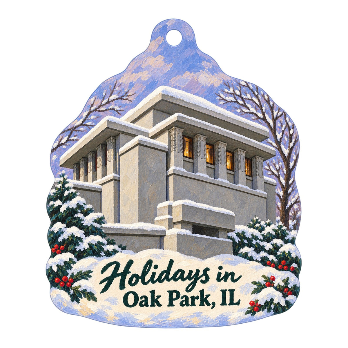 Scratch N Sniff Christmas custom wood ornament OC354 on white