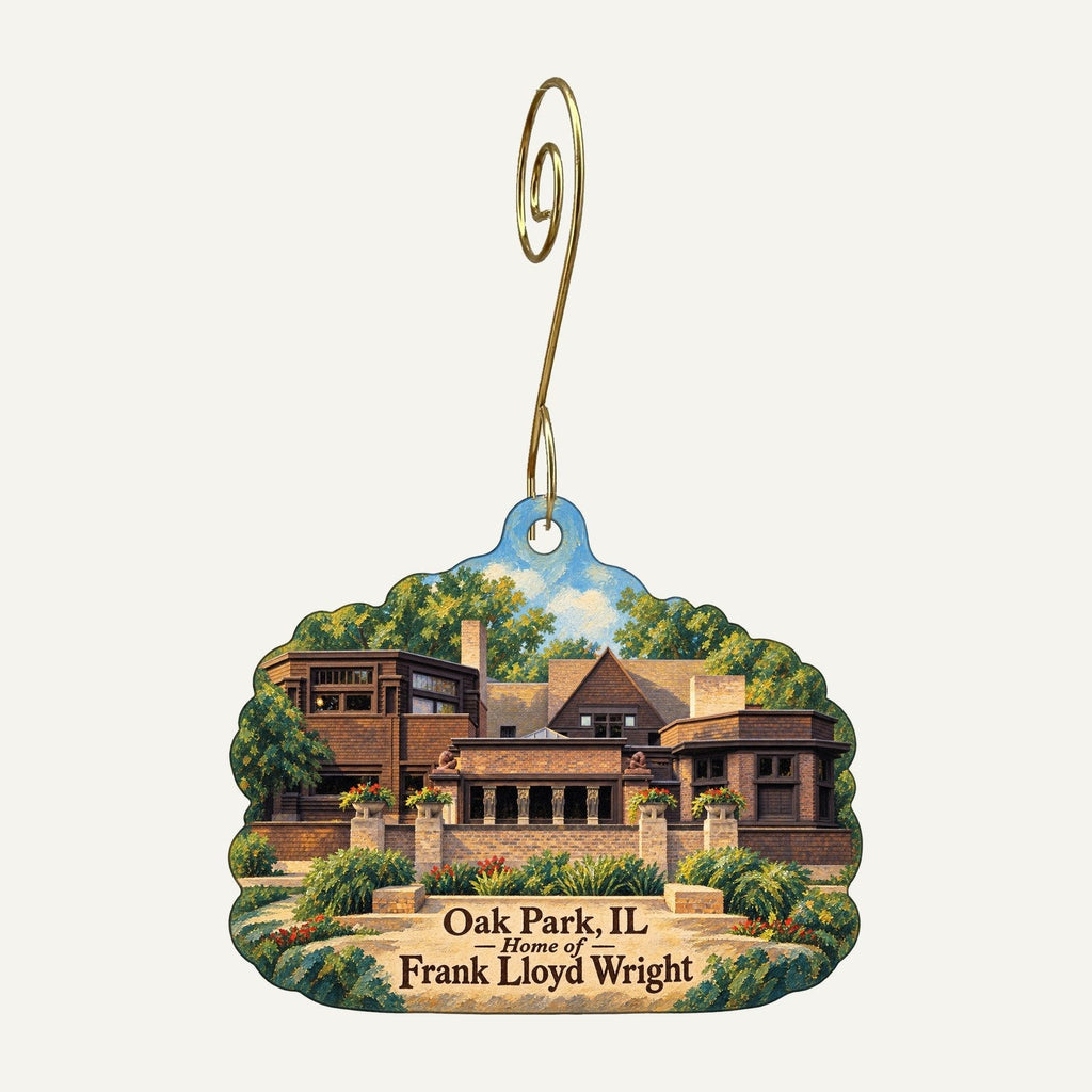 Scratch N Sniff Town Icon custom wood ornament OC355 hanging on hook