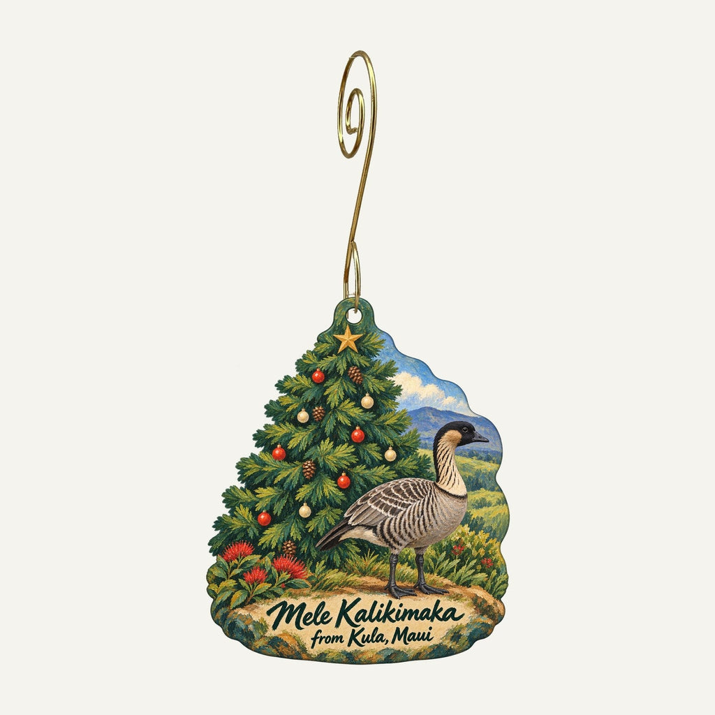 Kula Botanical Garden Christmas custom wood ornament OC369 hanging on hook