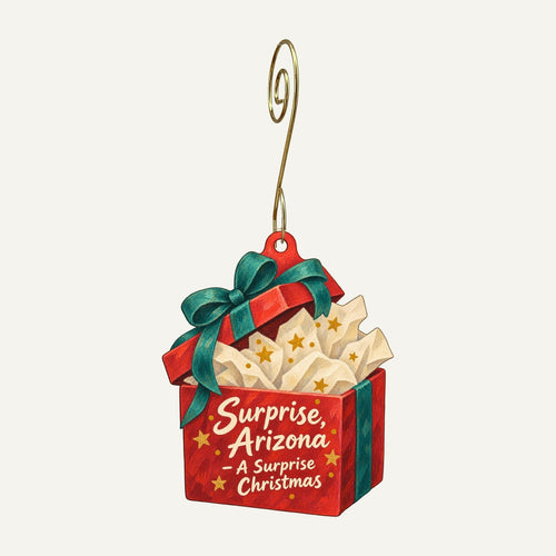 A2Z & Moore Christmas custom wood ornament OC372 hanging on hook