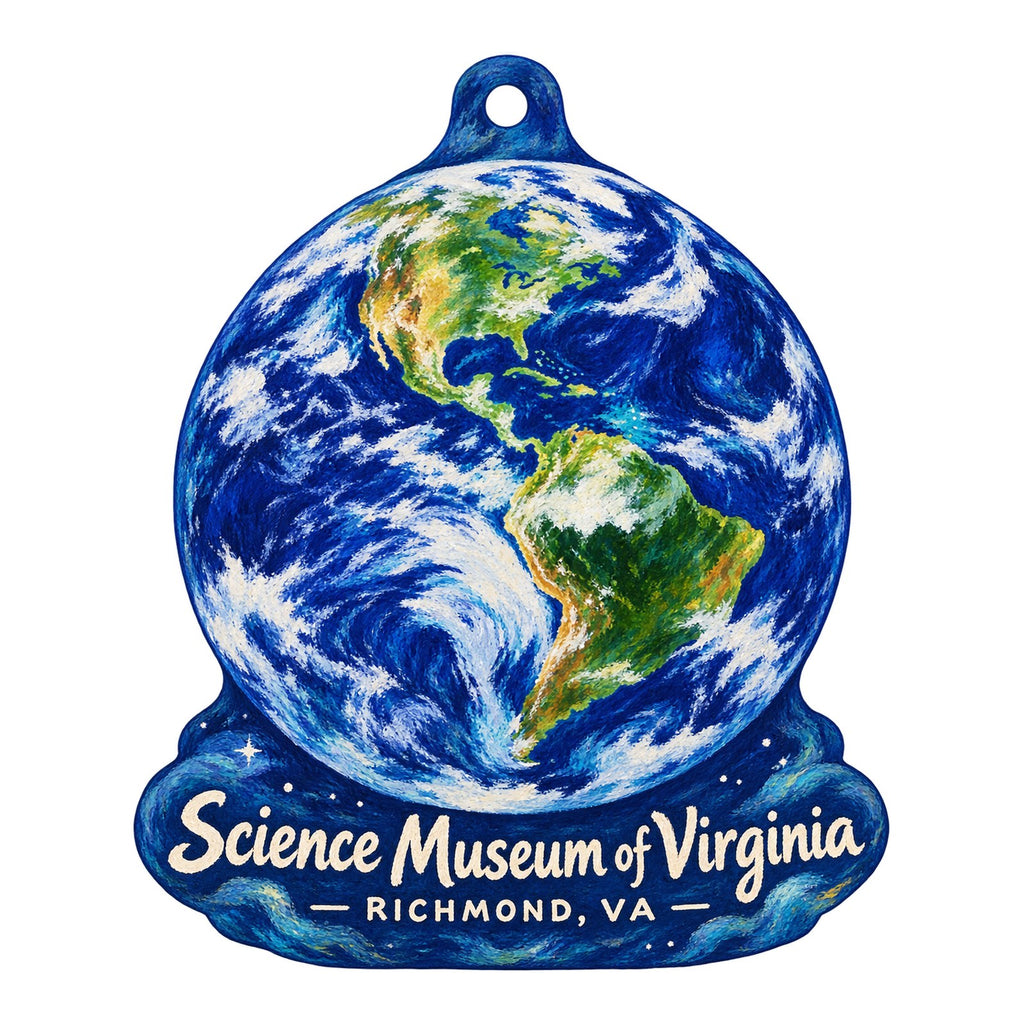Science Museum of Virginia Logo custom wood ornament OC374 on white