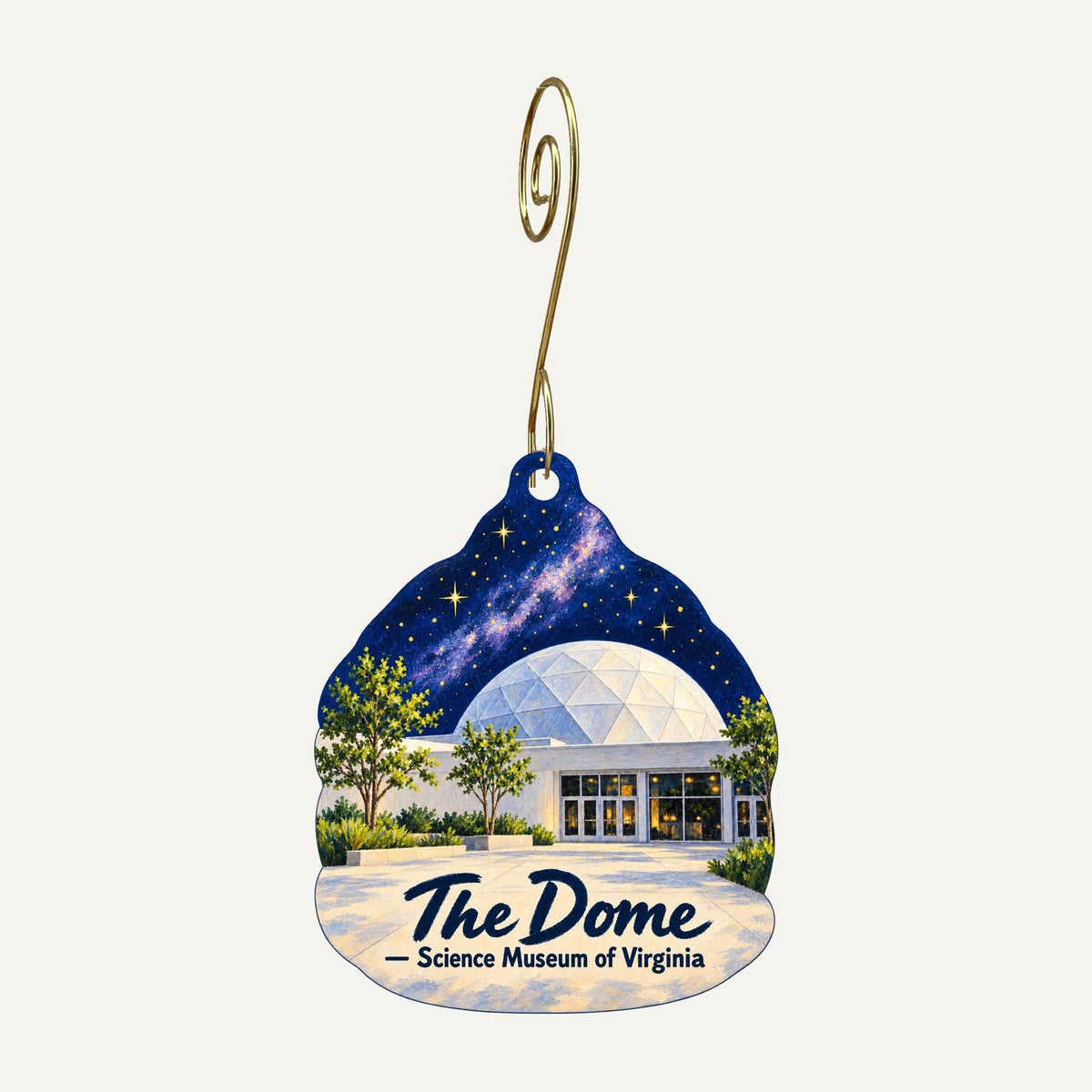 Science Museum of Virginia Town Icon custom wood ornament OC376 hanging on hook