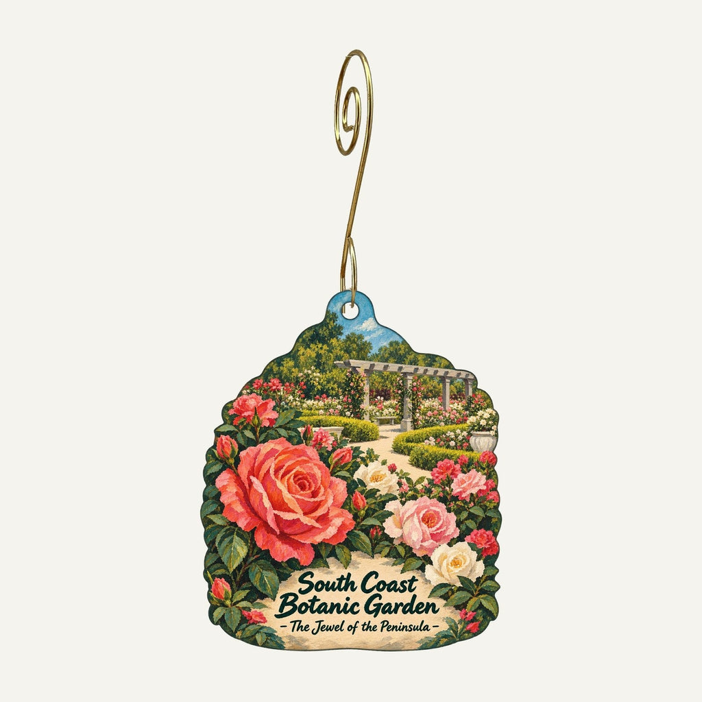 South Coast Botanic Garden Town Icon custom wood ornament OC382 hanging on hook