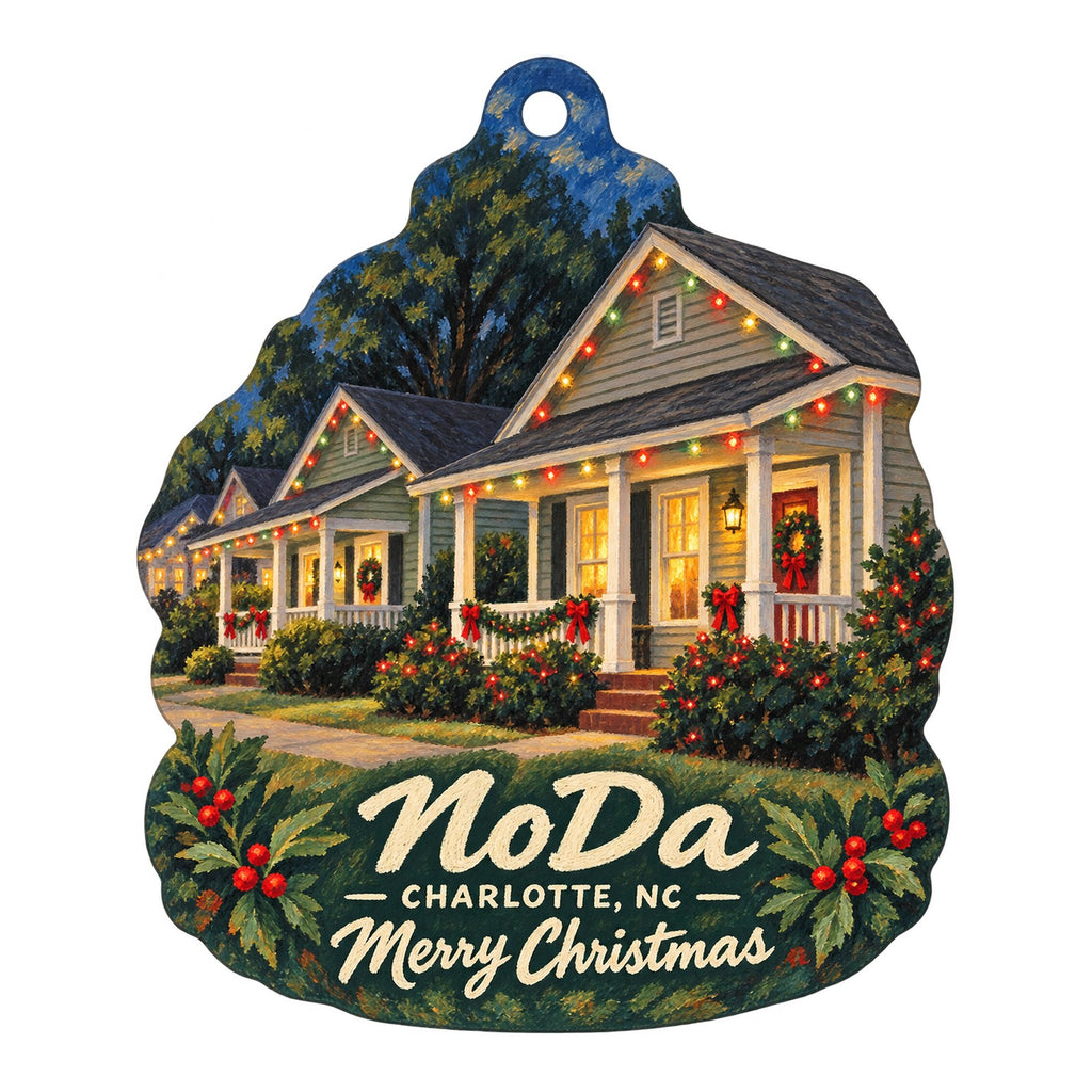 Pura Vida Worldly Art Christmas custom wood ornament OC387 on white