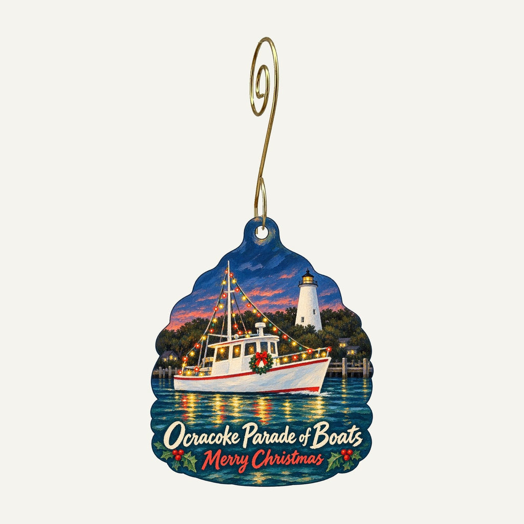 Over the Moon Christmas custom wood ornament OC399 hanging on hook