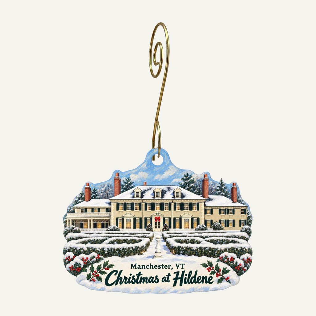 Manchester Woodcraft Christmas custom wood ornament OC408 hanging on hook