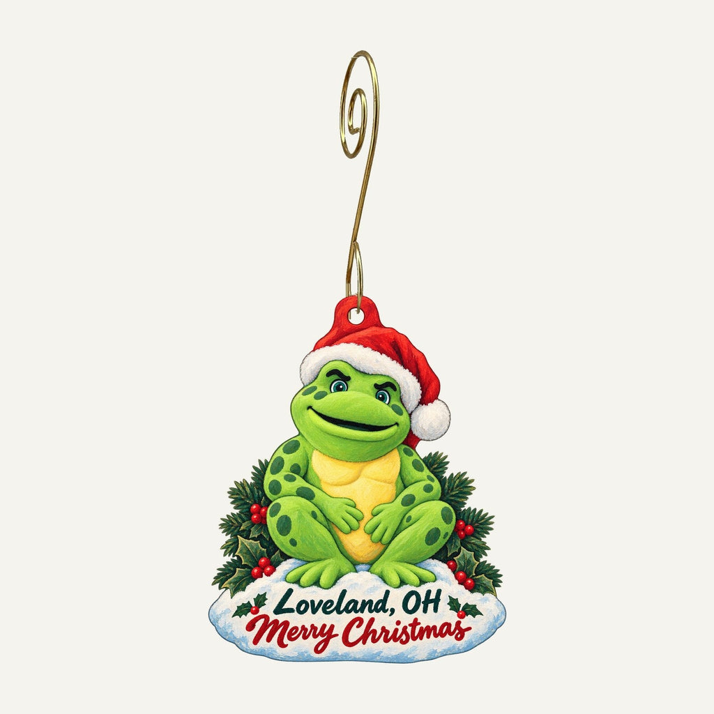 Blooms & Berries Farm Market and Garden Center Christmas custom wood ornament OC411 hanging on hook