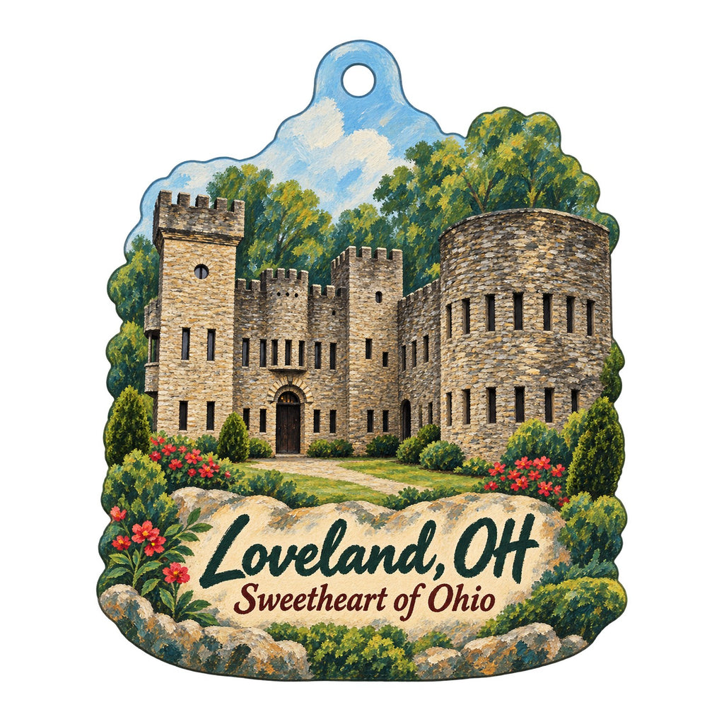 Blooms & Berries Farm Market and Garden Center Town Icon custom wood ornament OC412 on white