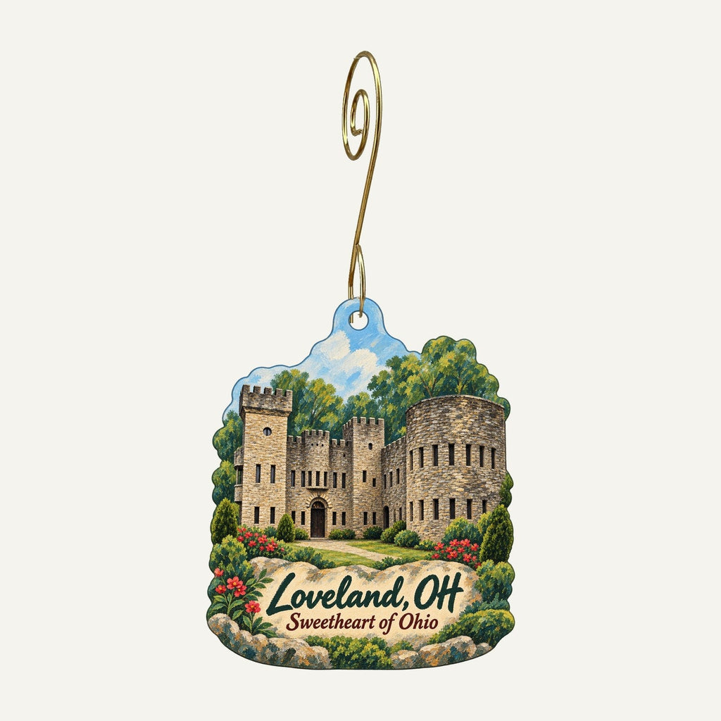 Blooms & Berries Farm Market and Garden Center Town Icon custom wood ornament OC412 hanging on hook