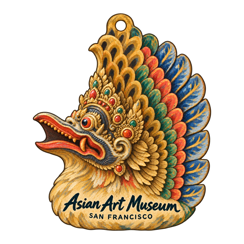 Asian Art Museum - Cha May Ching Museum Boutique Town Icon custom wood ornament OC415 on white