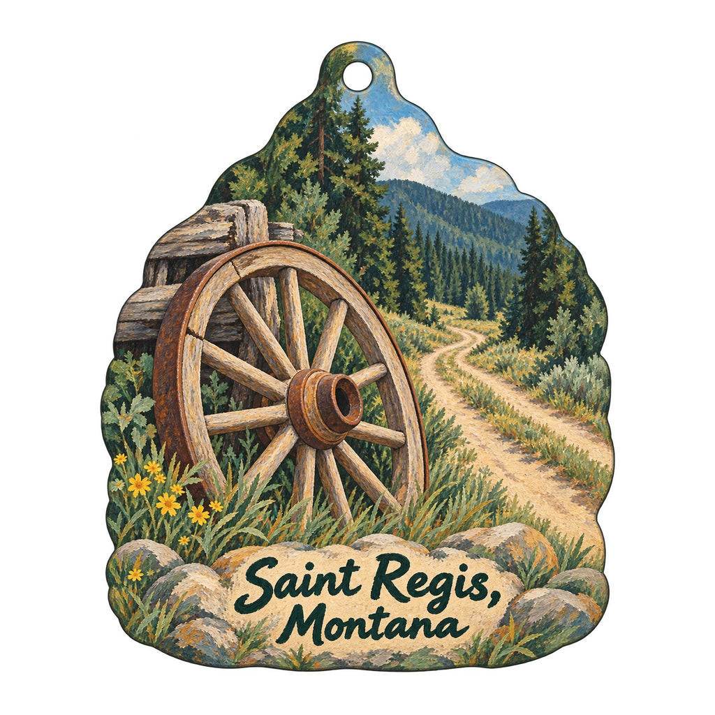 St. Regis Gift Shop Town Icon custom wood ornament OC418 on white