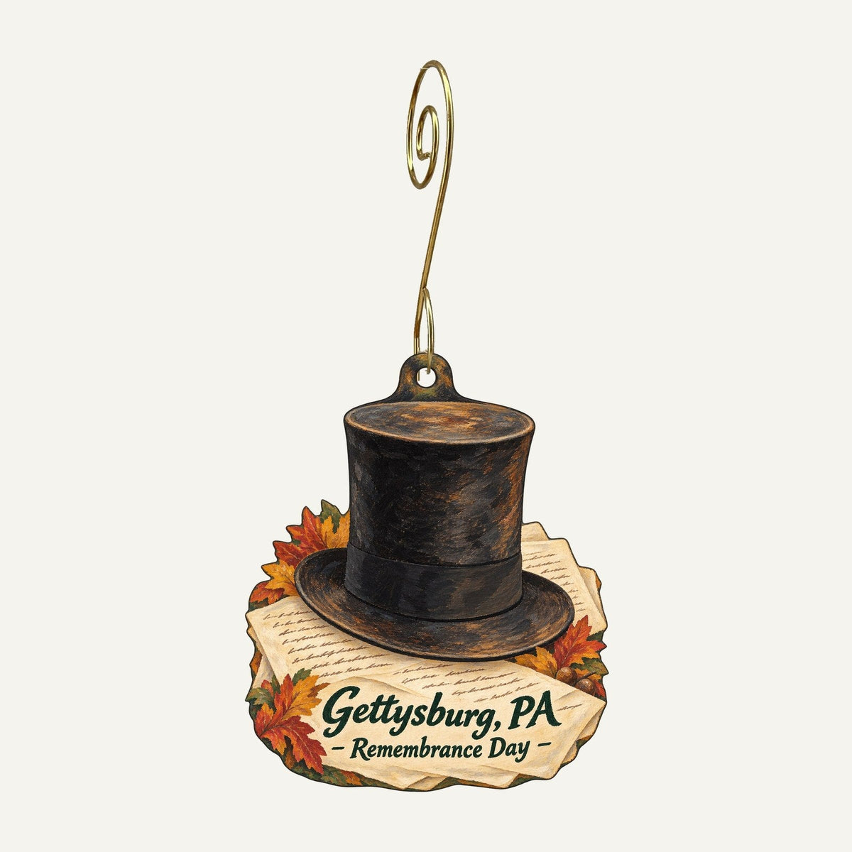 Lark Town Icon custom wood ornament OC424 hanging on hook