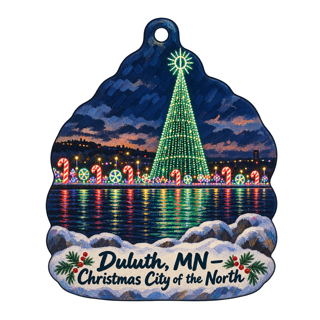 Two&CO Christmas custom wood ornament OC426 on white